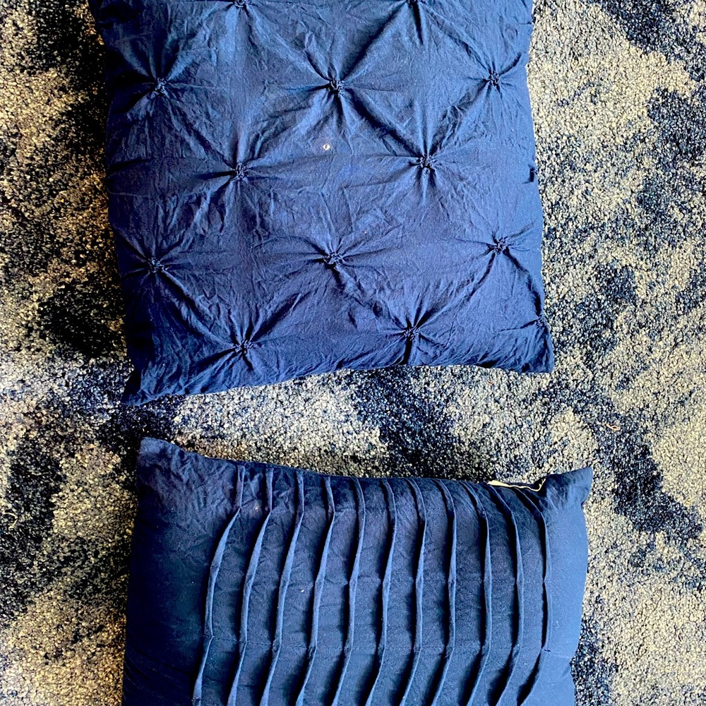 2 matching throw pillows